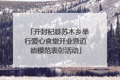 开封杞县苏木乡举行爱心食堂开业暨道德模范表彰活动