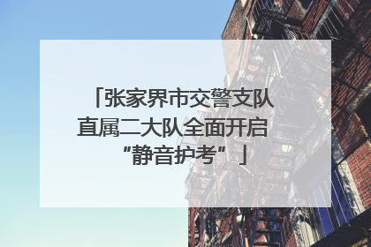 张家界市交警支队直属二大队全面开启“静音护考”
