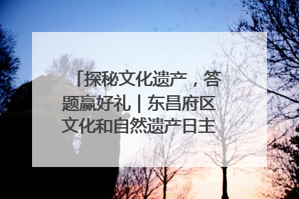 探秘文化遗产，答题赢好礼｜东昌府区文化和自然遗产日主题活动来袭！