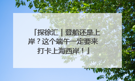 探徐汇｜登船还是上岸？这个端午一定要来打卡上海西岸！