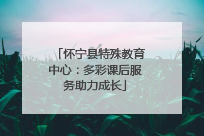 怀宁县特殊教育中心：多彩课后服务助力成长