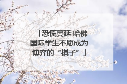 恐慌蔓延 哈佛国际学生不愿成为博弈的“棋子”
