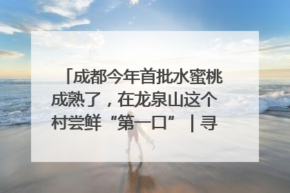 成都今年首批水蜜桃成熟了，在龙泉山这个村尝鲜“第一口”｜寻找和美乡村推荐官