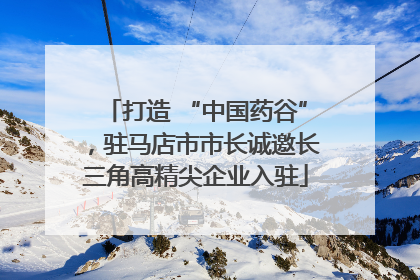 打造 “中国药谷”，驻马店市市长诚邀长三角高精尖企业入驻