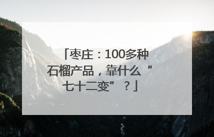 枣庄：100多种石榴产品，靠什么“七十二变”？