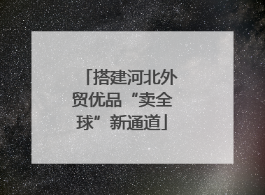 搭建河北外贸优品“卖全球”新通道