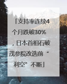 支持率连续4个月跌破30%，日本首相石破茂参院改选前“利空”不断