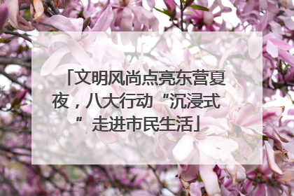 文明风尚点亮东营夏夜，八大行动“沉浸式”走进市民生活