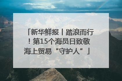 新华鲜报丨踏浪而行！第15个海员日致敬海上贸易“守护人”