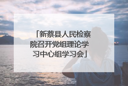 新蔡县人民检察院召开党组理论学习中心组学习会