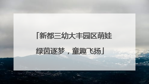 新都三幼大丰园区萌娃绿茵逐梦，童趣飞扬