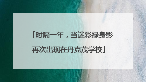 时隔一年，当迷彩绿身影再次出现在丹克茂学校