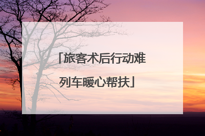 旅客术后行动难 列车暖心帮扶