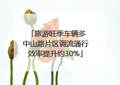 旅游旺季车辆多 中山路片区调流通行效率提升约30%
