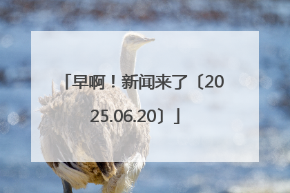 早啊！新闻来了〔2025.06.20〕