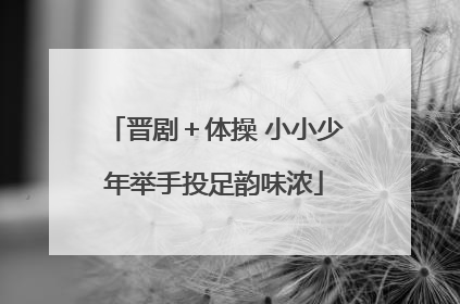晋剧＋体操 小小少年举手投足韵味浓