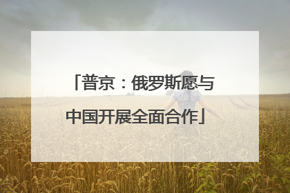 普京：俄罗斯愿与中国开展全面合作