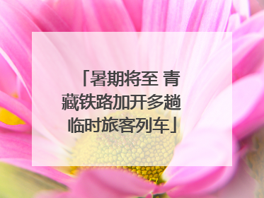 暑期将至 青藏铁路加开多趟临时旅客列车