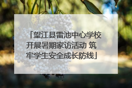 望江县雷池中心学校开展暑期家访活动 筑牢学生安全成长防线