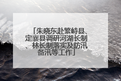 朱晓东赴繁峙县、定襄县调研河湖长制、林长制落实及防汛备汛等工作