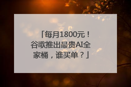 每月1800元！谷歌推出最贵AI全家桶，谁买单？