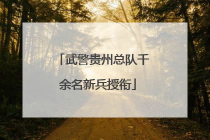 武警贵州总队千余名新兵授衔