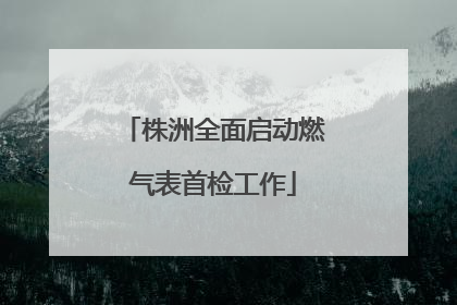 株洲全面启动燃气表首检工作
