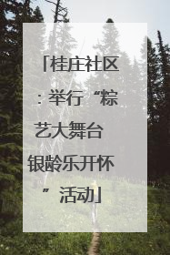 桂庄社区：举行“粽艺大舞台 银龄乐开怀”活动
