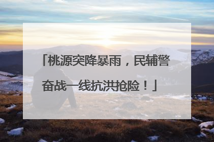 桃源突降暴雨，民辅警奋战一线抗洪抢险！