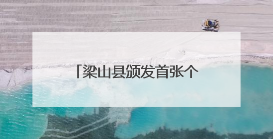 梁山县颁发首张个体户直接变更“个转企”营业执照
