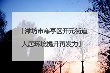 潍坊市寒亭区开元街道人居环境提升再发力