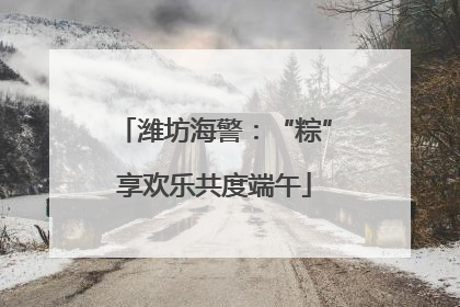 潍坊海警：“粽”享欢乐共度端午
