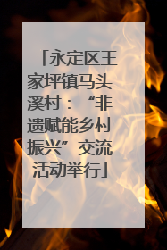 永定区王家坪镇马头溪村：“非遗赋能乡村振兴”交流活动举行