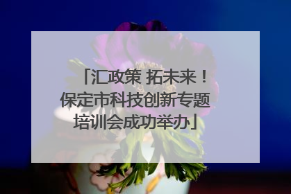 汇政策 拓未来！保定市科技创新专题培训会成功举办