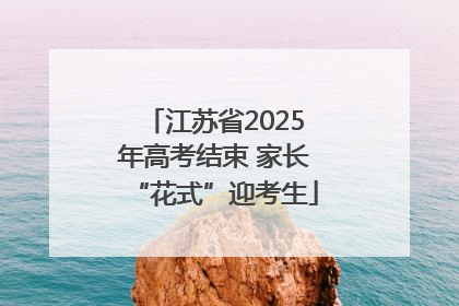 江苏省2025年高考结束 家长“花式”迎考生