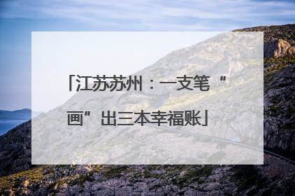 江苏苏州：一支笔“画”出三本幸福账