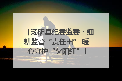 汤阴县纪委监委：细耕监督“责任田” 暖心守护“夕阳红”