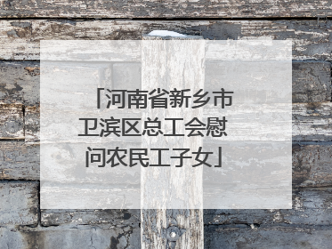 河南省新乡市卫滨区总工会慰问农民工子女