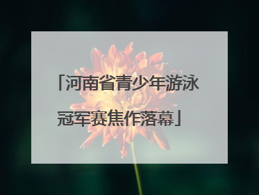 河南省青少年游泳冠军赛焦作落幕