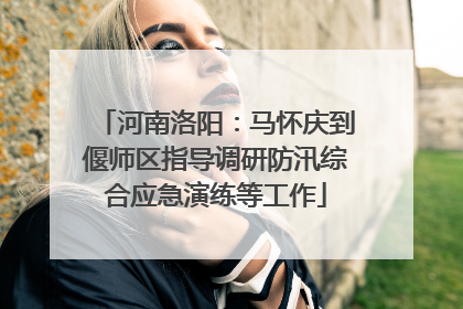 河南洛阳：马怀庆到偃师区指导调研防汛综合应急演练等工作