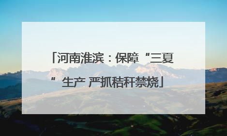 河南淮滨：保障“三夏”生产 严抓秸秆禁烧