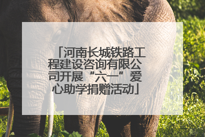 河南长城铁路工程建设咨询有限公司开展“六一”爱心助学捐赠活动