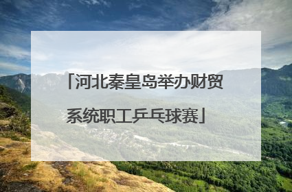 河北秦皇岛举办财贸系统职工乒乓球赛