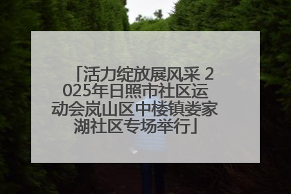 活力绽放展风采 2025年日照市社区运动会岚山区中楼镇娄家湖社区专场举行