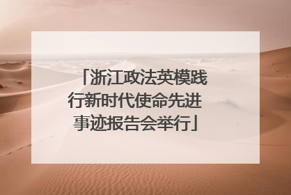 浙江政法英模践行新时代使命先进事迹报告会举行