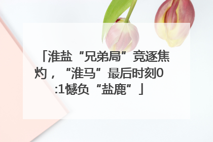 淮盐“兄弟局”竞逐焦灼，“淮马”最后时刻0:1憾负“盐鹿”
