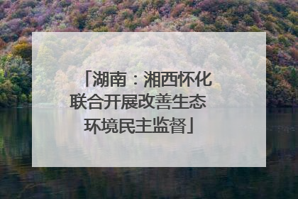 湖南：湘西怀化联合开展改善生态环境民主监督