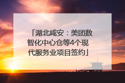 湖北咸安：美团数智化中心仓等4个现代服务业项目签约