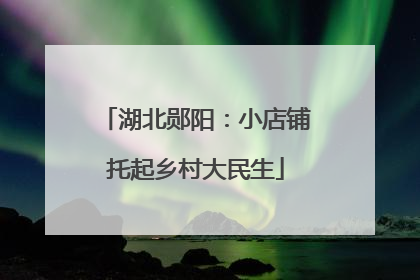 湖北郧阳：小店铺托起乡村大民生