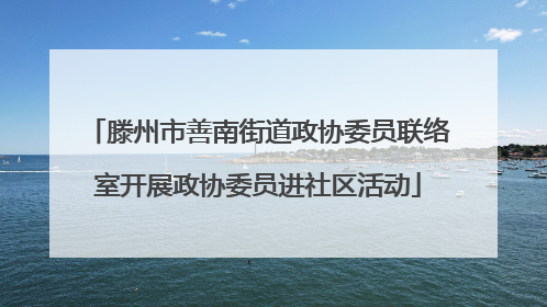 滕州市善南街道政协委员联络室开展政协委员进社区活动
